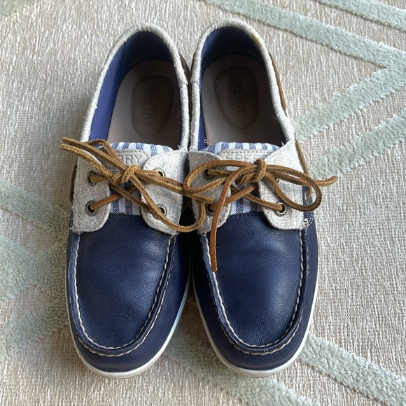 Sperry Shoes - Sperry Top-Sider Blue Leather Boat Shoes